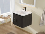 20" Floating Bathroom Vanity, Wall Mounted Plywood Cabinet with Ceramic Sink & Soft-Close Doors for B2775P549726