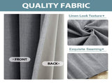 2pcs dark grey 100% blackout curtains with snap-on top, suitable for hanging use. They have 81523922