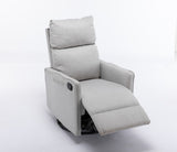 038-Cotton Linen Fabric Swivel Rocking Chair Glider Rocker Recliner Nursery Chair With Adjustable W527134470