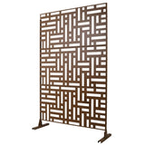 Outdoor & Indoor Privacy Metal Privacy 76" H48" W, Freestanding Decorative Privacy W465P193195