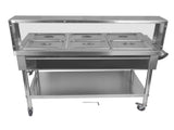 6-Pan Commercial Food Warmer with Dividers, Professional Buffet Catering Food Warmer, Electric Steam 85031042