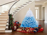 5ft Blue&White Xmas Tree - Flocked Snow-Melt Design, Sturdy Metal Stand, 456 Tips, Fireproof & 17188165