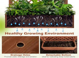 72" Raised Garden Bed with Lattice Trellis, 4.8 Cu.Ft Fir Wood Planter Box with Drainage Holes for 23952736