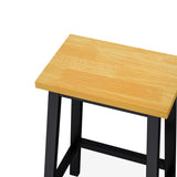 K&K Solid Wood Bar Stools , 25.6" Tall Set of 2 Bar Chairs, Kitchen Counter Stools N707P185529B