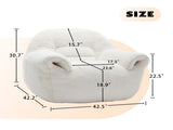 Bean Bag Chair, Comfy Bean Bag Sofa with Back Support, Faux Fur Bean Bag Chair for Adults and Kids, W2200P326887