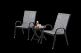 ZNTS 3 Piece Patio set, Outdoor Camping Chairs with Breathable Textilene Fabric, folding with steel W640P270188