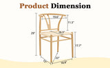 Wesborn Chair-Y-shaped Medieval Style Armchair for Dining Table, Woven Seat W2920P430782
