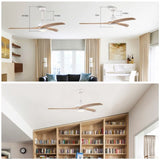 (Same SKU W1592P176976) 52" Ceiling Fan, Solid Wood Blades Ceiling Fan With Light with Remote W1592P268382