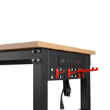 60" 24'' Adjustable Workbench, Rolling Heavy-Duty Worktable with Power Outlet and Wheels, Large W1239P179961
