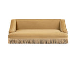 Duchess 33" Medium Princess Pet Bed Sofa with Fringe Skirt, Gold Yellow Performance Velvet B2719P479030