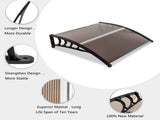 40*38in Household Application Door & Window Rain Cover Eaves Brown Board & Black 26223721