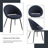 Klaus Black Boucle & Black Finish Side Chair B2726P309347