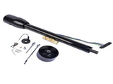 28" Black Tilt Street Rod Floor Shift Steering Column w/ Wheel Adapter & Key 55397121