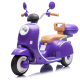12V Kids Ride On Three-Wheel Electric Motorcycle,2WD,Cool Waterfall Light,Large Storage W1578P235069