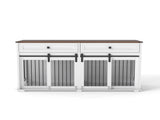 63'' Large Dog Crate Furniture for Double Dog, Wooden Dog Kennel with 2 Drawers,Divider and Sliding 39155818
