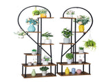 2pcs 6 Layers Half Heart Iron Wood Suitable For Garden Balcony Patio Lawn Home Decoration Plant 76987031