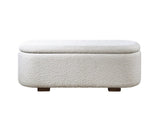 Sandro Beige Boucl & Walnut Bench w/Storage B2756P507065