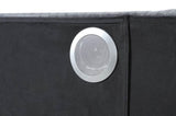 Upholstery Wooden King Bed with Ambient lighting in Black Velvet Finish B00977488