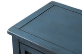 TREXM Sideboard Console Table with Bottom Shelf, Farmhouse Wood/Glass Buffet Storage Cabinet Living WF193444AAM