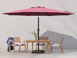 Outdoor 9ft Patio Umbrella with Crank Handle and Push Button Tilt, Outdoor Market Umbrella with 8 12798130
