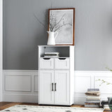 Farmhouse Storage Cabinet ,Versatile Double-Door Storage Cabinet with Adjustable Shelves - Perfect W3151P288898