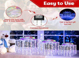 3 glowing Christmas gift boxes with bows 04567105