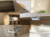 Rattan Sideboard Cabinet, Farmhouse Storage Cabinet with Adjustable Shelf, Boho Kitchen W3204P489399