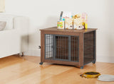 27.2" Dog Crate Furniture with Wheels for Small Dogs, Heavy Duty Dog Kennel Indoor with 2 Doors, 94926706