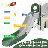 ZNTS Kids Slide Playset Structure 9 in 1, Spaceship Set with Slide, Arch Tunnel, Ring Toss, Drawing 86420857