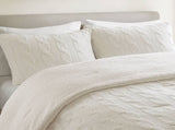 3 Pieces King/Cal King Cable Knit Chenille Comforter Set,Ivory B035P381301