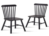 2 pieces of chair, black, rubber wood material, chair, solid wood chair, solid wood 17433150
