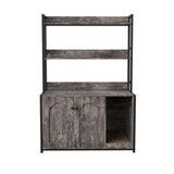 Large Cat Litter Box Enclosure Shelf Storage, Hidden Cat Washroom Furniture, Wooden Cat House W578P303859