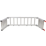 Aluminum Ramp 1,400 LBS/Pair, For Motorcycle/Lawn Mower/ATV Ramp and Tailgate Extender Combo 2 in 1, W465P257046