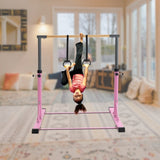 ZNTS Gymnastic Bar Set Gymnastics Horizontal Bar Gymnastics Kip Bar for Kids Home Use, Pink 46810802