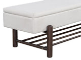 TREXM Farmhouse Upholstered Storage Bench with Hidden Compartment, Modern Entryway Bench for Living N715P308014P