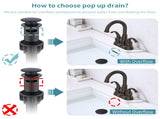 Oil Rubbed Bronze Bathroom Faucet with 2-Handle and 360 Degree Rotating Spout, Crescent Moon Style 81054067