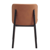 Camel Polish and Black Padded Side Chair B062P209252