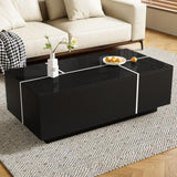 U-Can 47.2''-72.7'' Extendable Table, Multi-Functional Table with High-Gloss Finish, N724P292070B
