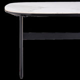 Small Coffee Table for Living Room,Modern Rock Beam Ceramic Coffee Table,Low Square Center Table W1911P268306