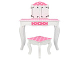 Three-Fold Mirror Single-Drawing Curved Foot Children Dressing Table Red Dots 86853983
