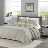 2 Piece Quilt Set Cream Twin/Twin XL B035129047