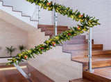 9 Feet Christmas Garland Red Berrieswith LED Lights 13628884