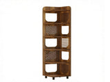 6 Tier Tall Corner Shelf for Small Spaces, Narrow Display Bookcase 63802371