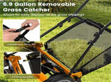 16 Inch Push Lawn Mower with Grass Catcher Bag-Orange 36487486