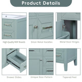 30" Bathroom Vanity without Sink, Cabinet Base Only, Bathroom Cabinet with Drawers, Solid Frame and WF321000AAF