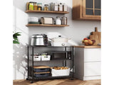 Heavy Duty Metal Storage Shelving Unit with Wheels, 3 Tier Wire Rack, 750 lbs Load Capacity, 98167594
