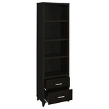 Cappuccino Media Tower with Shelf and Drawer B062P153829
