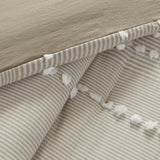 Full/Queen 3 Piece Cotton Yarn Dyed Comforter Set B03595747