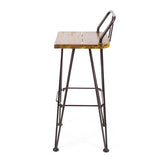 DENALI INDUSTIAL WOOD AND METAL BARSTOOL 61328.00