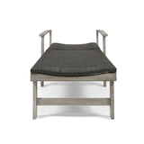 HAMPTON WOOD WICKER CHAISE LOUNGE 63763.00LMBLK